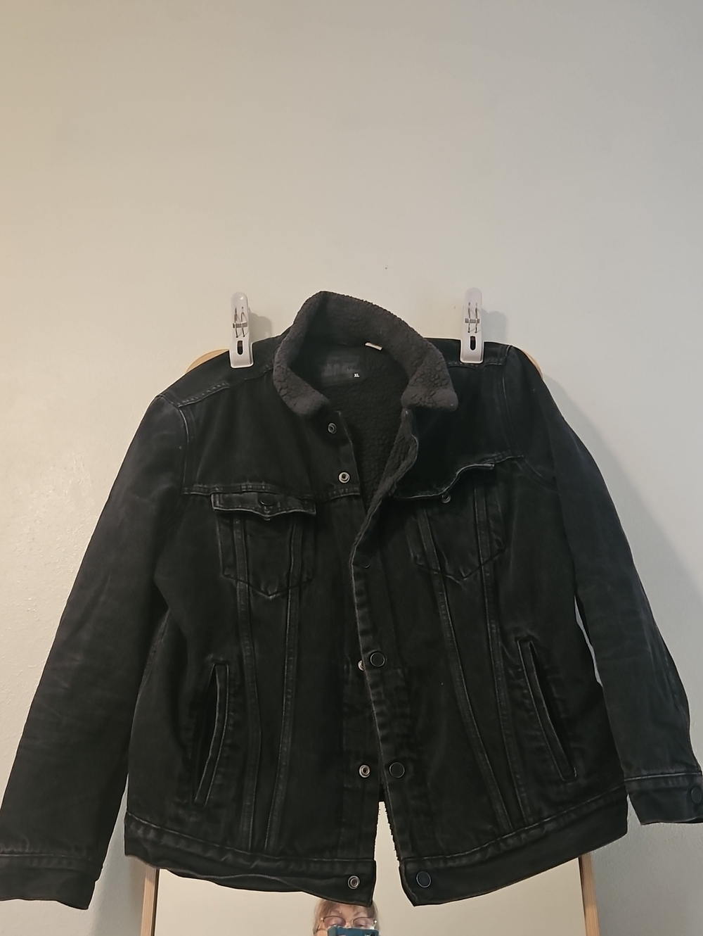 Levi's Black Sherpa-Lined Jacket